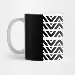 Black and white V pattern Mug